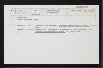 Glenmailen, NJ63NE 2, Ordnance Survey index card, page number 2, Recto