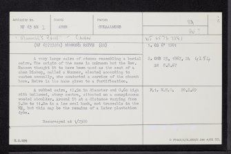 Mummer's Reive, NJ63SE 2, Ordnance Survey index card, Recto