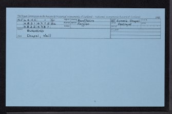 Burnend, NJ64NE 1, Ordnance Survey index card, Recto
