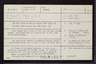 Burnend, NJ64NE 1, Ordnance Survey index card, page number 1, Recto