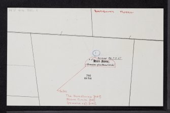 Hare Stanes, NJ64SE 1, Ordnance Survey index card, Recto