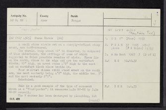 Raich, NJ64SW 1, Ordnance Survey index card, page number 1, Recto