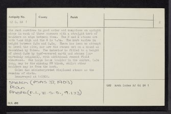 Raich, NJ64SW 1, Ordnance Survey index card, page number 2, Verso