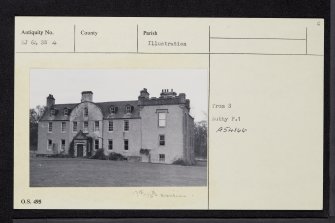 Frendraught House, NJ64SW 4, Ordnance Survey index card, Recto