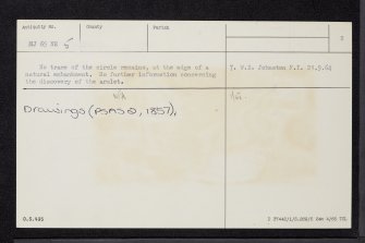 Mains Of Auchinbadie, NJ65NE 5, Ordnance Survey index card, page number 2, Verso