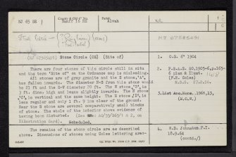 North Burreldales, NJ65SE 1, Ordnance Survey index card, page number 1, Recto