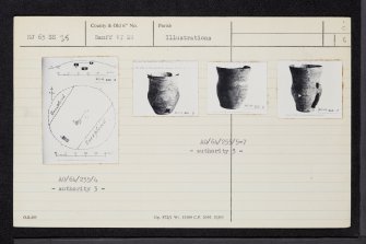 Forglen, NJ65SE 25, Ordnance Survey index card, Recto