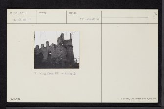 Boyne Castle, NJ66NW 1, Ordnance Survey index card, Recto