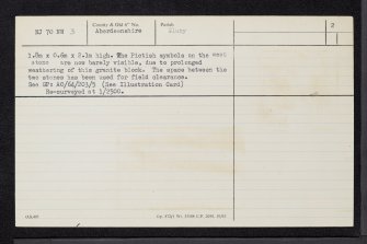 Nether Corskie, NJ70NW 3, Ordnance Survey index card, page number 2, Verso