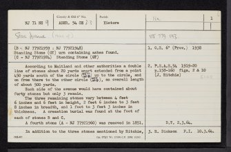 Broomend Of Crichie, NJ71NE 9, Ordnance Survey index card, page number 1, Recto