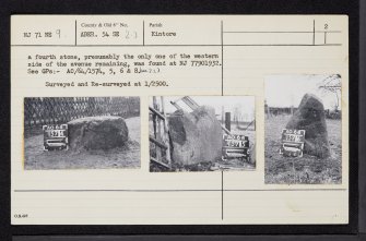 Broomend Of Crichie, NJ71NE 9, Ordnance Survey index card, page number 2, Verso