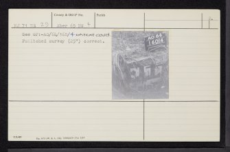 Lady's Well, Kintore, NJ71NE 29, Ordnance Survey index card, page number 2, Verso