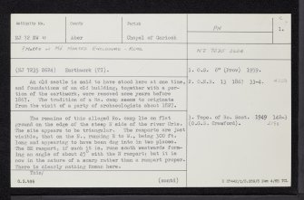Whiteford, NJ72NW 11, Ordnance Survey index card, page number 1, Recto