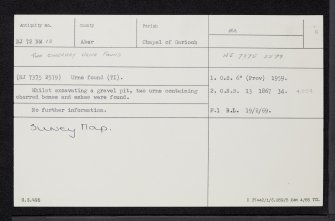 Legatesden, NJ72NW 13, Ordnance Survey index card, Recto