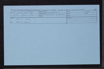 Keith Hall, NJ72SE 69, Ordnance Survey index card, Recto