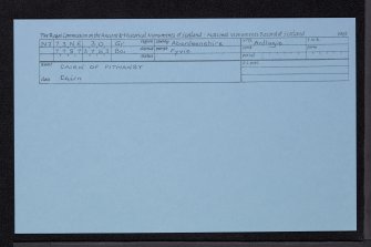 Cairn Of Pitmansy, NJ73NE 30, Ordnance Survey index card, Recto