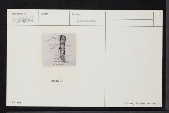 The Tow Stone, NJ73SW 13, Ordnance Survey index card, Recto