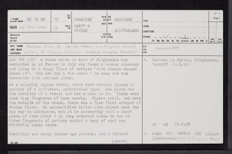 Midtown Of Pitglassie, NJ74SW 12, Ordnance Survey index card, page number 1, Recto