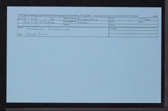 Kinellar Churchyard, NJ81SW 1, Ordnance Survey index card, Recto