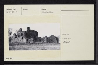 Gight Castle, NJ83NW 4, Ordnance Survey index card, Recto