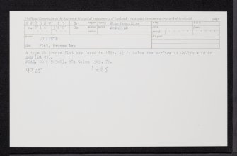 Collynie, NJ83NW 25, Ordnance Survey index card, Recto