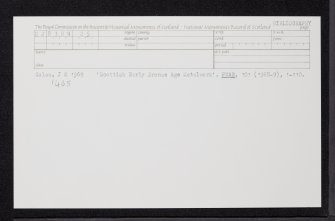 Collynie, NJ83NW 25, Ordnance Survey index card, Recto
