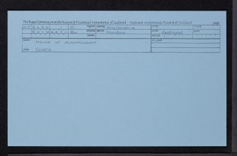 Mains Of Auchmedden, NJ86SE 1, Ordnance Survey index card, Recto