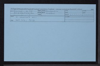 St Drostan's Well, NJ86SE 6, Ordnance Survey index card, Recto