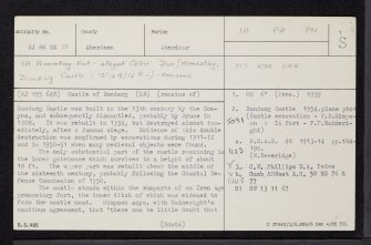 Dundarg Castle, NJ86SE 17, Ordnance Survey index card, page number 1, Recto