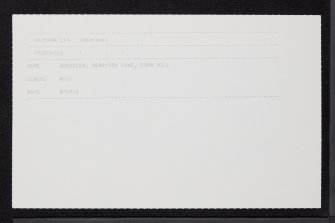 Aberdeen, Berryden Road, Corn Mill, NJ90NW 214, Ordnance Survey index card, Recto