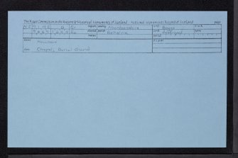 Millden, Chapel, NJ91NE 8, Ordnance Survey index card, Recto