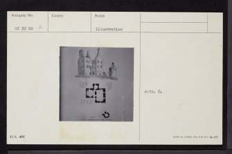 Knockhall Castle, NJ92NE 2, Ordnance Survey index card, Verso