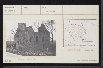 Castle Of Esslemont, NJ92NW 1, Ordnance Survey index card, page number 2, Verso