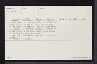 Aikey Brae, NJ94NE 4, Ordnance Survey index card, page number 2, Verso