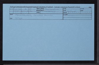 Fraserburgh, College Bounds, NJ96NE 6, Ordnance Survey index card, Recto