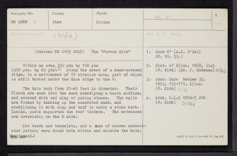 Sands Of Forvie, NK02NW 2, Ordnance Survey index card, page number 1, Recto