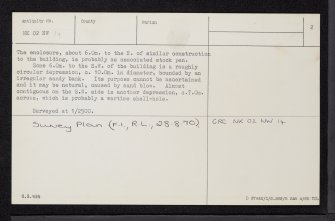 Sands Of Forvie, NK02NW 14, Ordnance Survey index card, page number 2, Verso