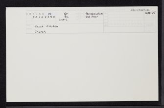 Clola Church, NK04SW 18, Ordnance Survey index card, Recto
