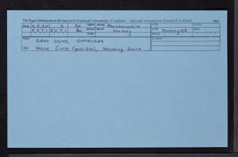 Gray Stone, Cortiecram, NK05SW 4, Ordnance Survey index card, Recto