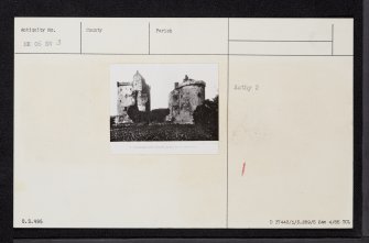Cairnbulg Castle, NK06SW 3, Ordnance Survey index card, Verso