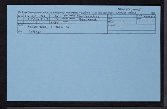 Peterhead, Buchanhaven, 7 High Street, NK14NW 57, Ordnance Survey index card, Recto