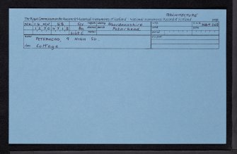 Peterhead, Buchanhaven, 9 High Street, NK14NW 58, Ordnance Survey index card, Recto