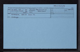 Peterhead, Buchanhaven, 35, 37 High Street, NK14NW 65, Ordnance Survey index card, Recto