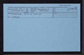 Peterhead, Buchanhaven, 20, 22 High Street, NK14NW 79, Ordnance Survey index card, Recto