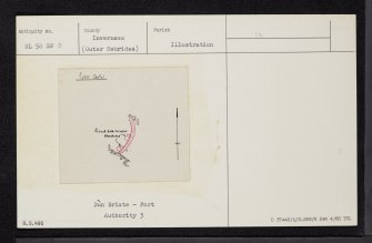 Berneray, Dun Briste, NL58SW 3, Ordnance Survey index card, Recto