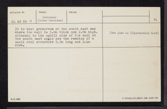 Vatersay, Biruaslum, NL69NW 4, Ordnance Survey index card, page number 2, Verso