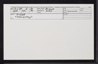 Tiree, NL94NE 5, Ordnance Survey index card, Recto