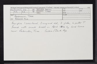 Tiree, Balevullin, NL94NE 26, Ordnance Survey index card, Recto