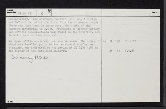 Tiree, Kilkenneth, NL94SE 5, Ordnance Survey index card, page number 2, Verso