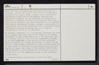 Tiree, Dun Mor A' Chaolais, NM04NE 1, Ordnance Survey index card, page number 2, Verso